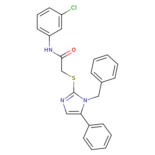 2-[(1-benzyl-5-phenyl-1H-imidazol-2-yl)sulfanyl]-N-(3-chlorophenyl)acetamide