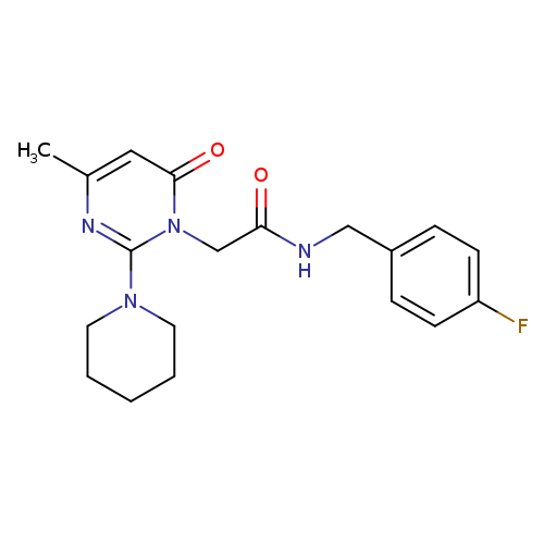 N-[(4-fluorophenyl)methyl]-2-[4-methyl-6-oxo-2-(piperidin-1-yl)-1,6-dihydropyrimidin-1-yl]acetamide
