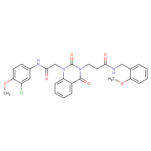 3-(1-{[(3-chloro-4-methoxyphenyl)carbamoyl]methyl}-2,4-dioxo-1,2,3,4-tetrahydroquinazolin-3-yl)-N-[(2-methoxyphenyl)methyl]propanamide