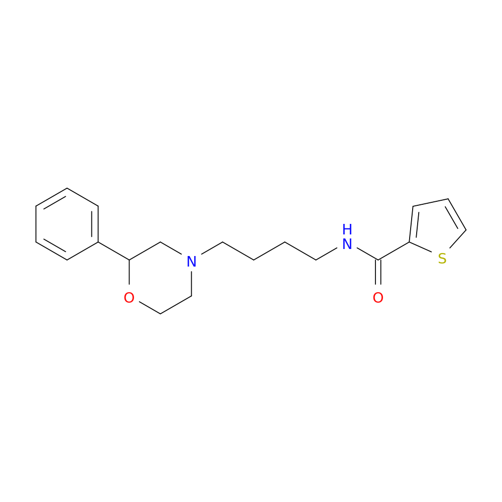 N-[4-(2-phenylmorpholin-4-yl)butyl]thiophene-2-carboxamide