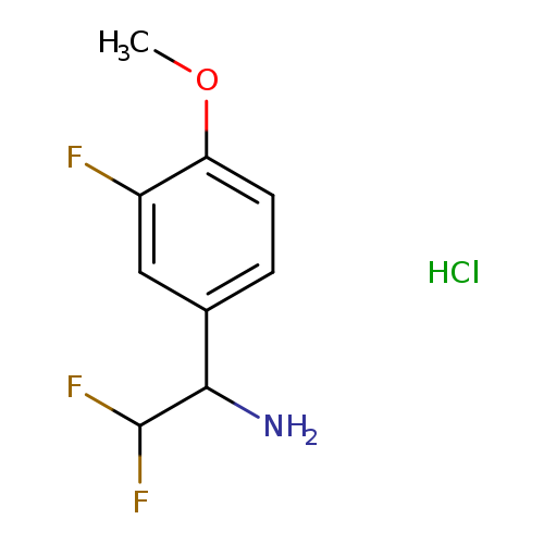 2,2-difluoro-1-(3-fluoro-4-methoxyphenyl)ethan-1-amine hydrochloride