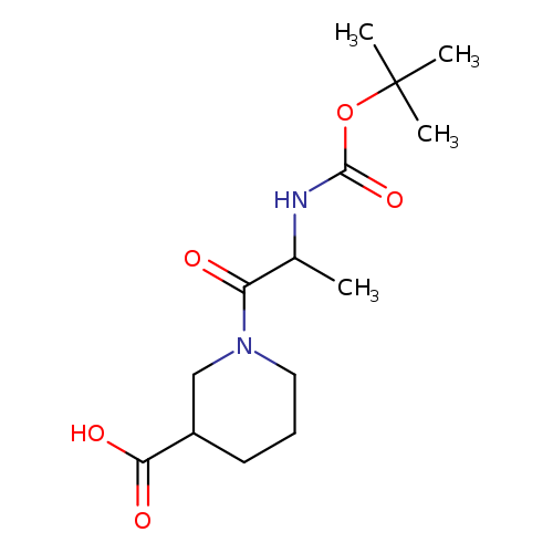 1-(2-{[(tert-butoxy)carbonyl]amino}propanoyl)piperidine-3-carboxylic acid