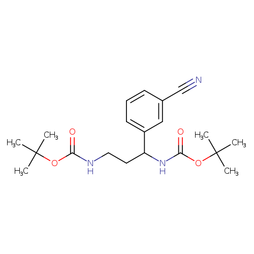 tert-butyl N-(3-{[(tert-butoxy)carbonyl]amino}-3-(3-cyanophenyl)propyl)carbamate