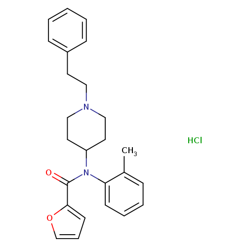 N-(1-phenethylpiperidin-4-yl)-N-(o-tolyl)furan-2-carboxamide,monohydrochloride