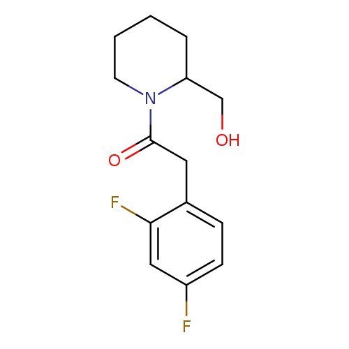 2-(2,4-difluorophenyl)-1-[2-(hydroxymethyl)piperidin-1-yl]ethan-1-one