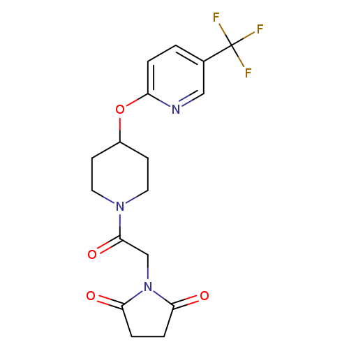 1-[2-oxo-2-(4-{[5-(trifluoromethyl)pyridin-2-yl]oxy}piperidin-1-yl)ethyl]pyrrolidine-2,5-dione