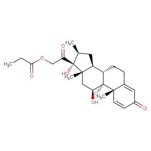 Pregna-1,4-diene-3,20-dione,9-chloro-11,17-dihydroxy-16-methyl-21-(1-oxopropoxy)-, (11b,16b)-