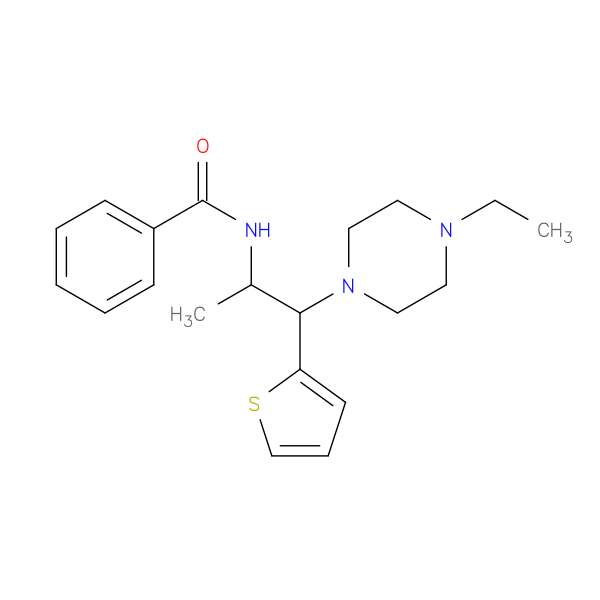 N-[1-(4-ethylpiperazin-1-yl)-1-(thiophen-2-yl)propan-2-yl]benzamide