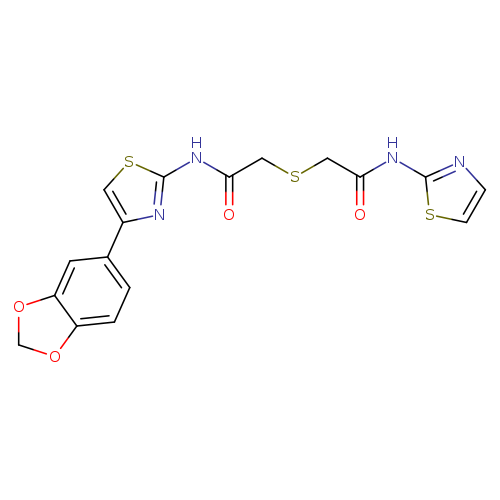 N-[4-(2H-1,3-benzodioxol-5-yl)-1,3-thiazol-2-yl]-2-({[(1,3-thiazol-2-yl)carbamoyl]methyl}sulfanyl)acetamide