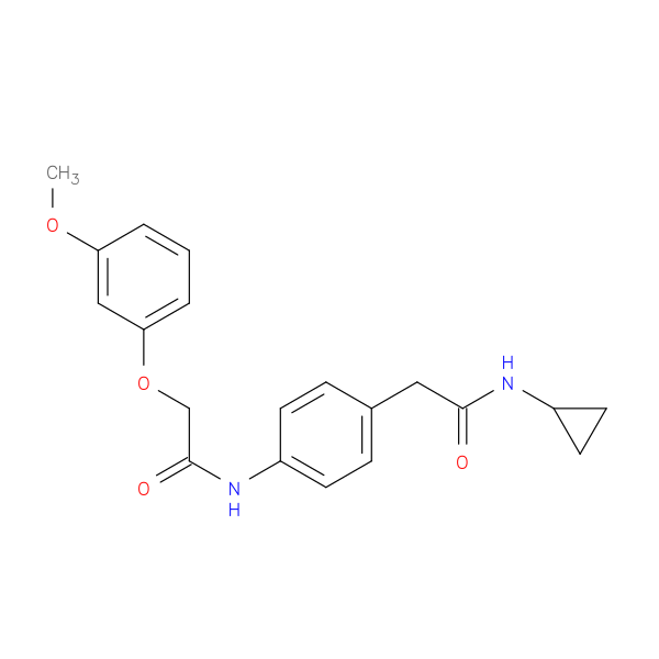 N-{4-[(cyclopropylcarbamoyl)methyl]phenyl}-2-(3-methoxyphenoxy)acetamide