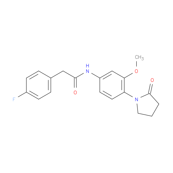 2-(4-fluorophenyl)-N-[3-methoxy-4-(2-oxopyrrolidin-1-yl)phenyl]acetamide