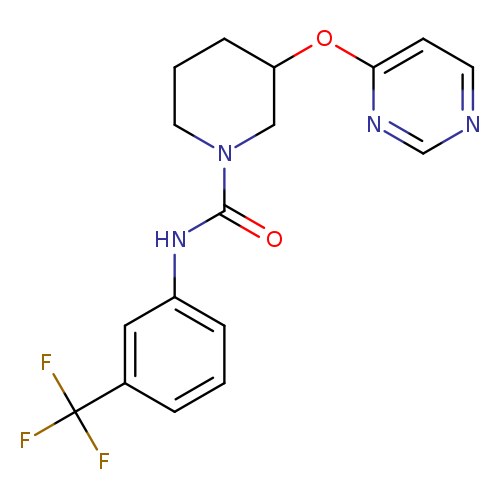 3-(pyrimidin-4-yloxy)-N-[3-(trifluoromethyl)phenyl]piperidine-1-carboxamide