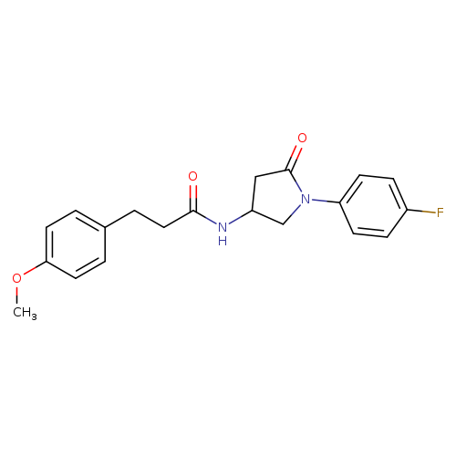 N-[1-(4-fluorophenyl)-5-oxopyrrolidin-3-yl]-3-(4-methoxyphenyl)propanamide
