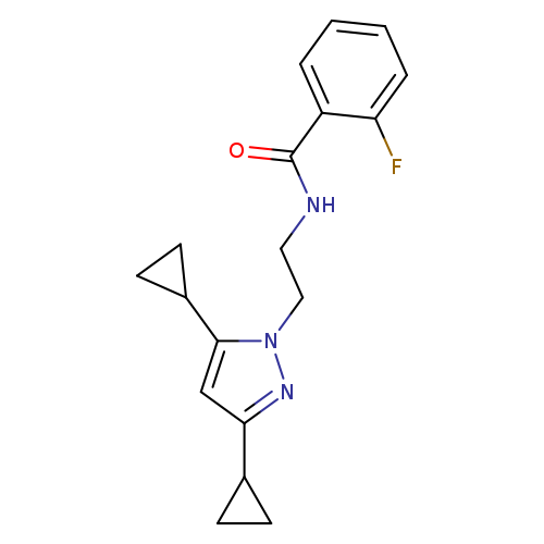N-[2-(3,5-dicyclopropyl-1H-pyrazol-1-yl)ethyl]-2-fluorobenzamide