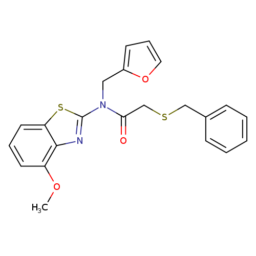 2-(benzylsulfanyl)-N-[(furan-2-yl)methyl]-N-(4-methoxy-1,3-benzothiazol-2-yl)acetamide