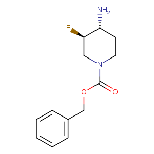 1-Piperidinecarboxylic acid, 4-amino-3-fluoro-, phenylmethyl ester, (3R,4R)-rel-