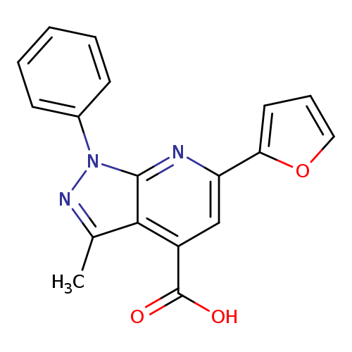 6-(Furan-2-yl)-3-methyl-1-phenyl-1H-pyrazolo[3,4-b]pyridine-4-carboxylic acid