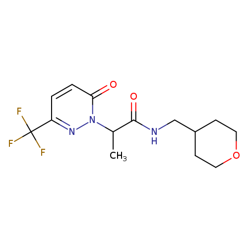 N-[(oxan-4-yl)methyl]-2-[6-oxo-3-(trifluoromethyl)-1,6-dihydropyridazin-1-yl]propanamide