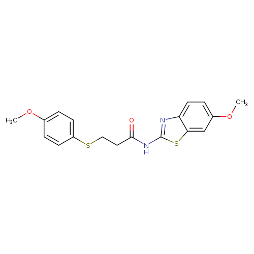 N-(6-methoxy-1,3-benzothiazol-2-yl)-3-[(4-methoxyphenyl)sulfanyl]propanamide