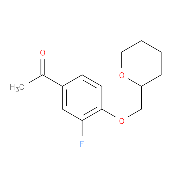 1-{3-fluoro-4-[(oxan-2-yl)methoxy]phenyl}ethan-1-one