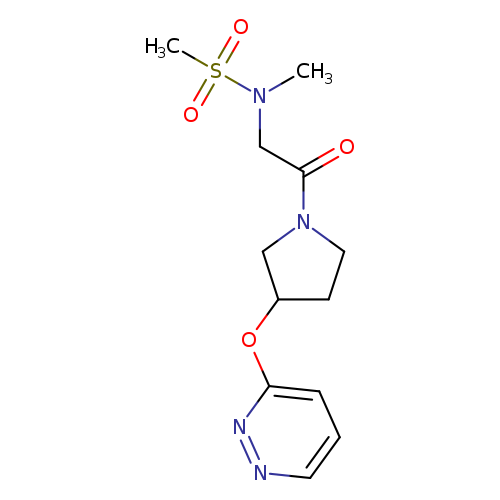 N-methyl-N-{2-oxo-2-[3-(pyridazin-3-yloxy)pyrrolidin-1-yl]ethyl}methanesulfonamide