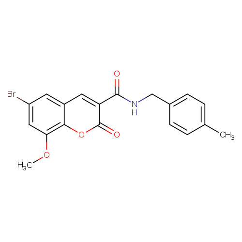 6-bromo-8-methoxy-N-[(4-methylphenyl)methyl]-2-oxo-2H-chromene-3-carboxamide