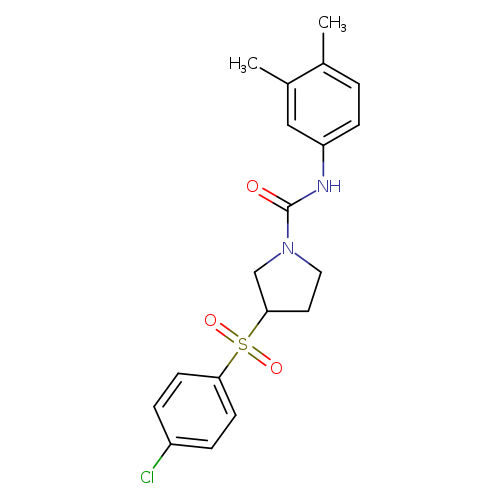 3-(4-chlorobenzenesulfonyl)-N-(3,4-dimethylphenyl)pyrrolidine-1-carboxamide