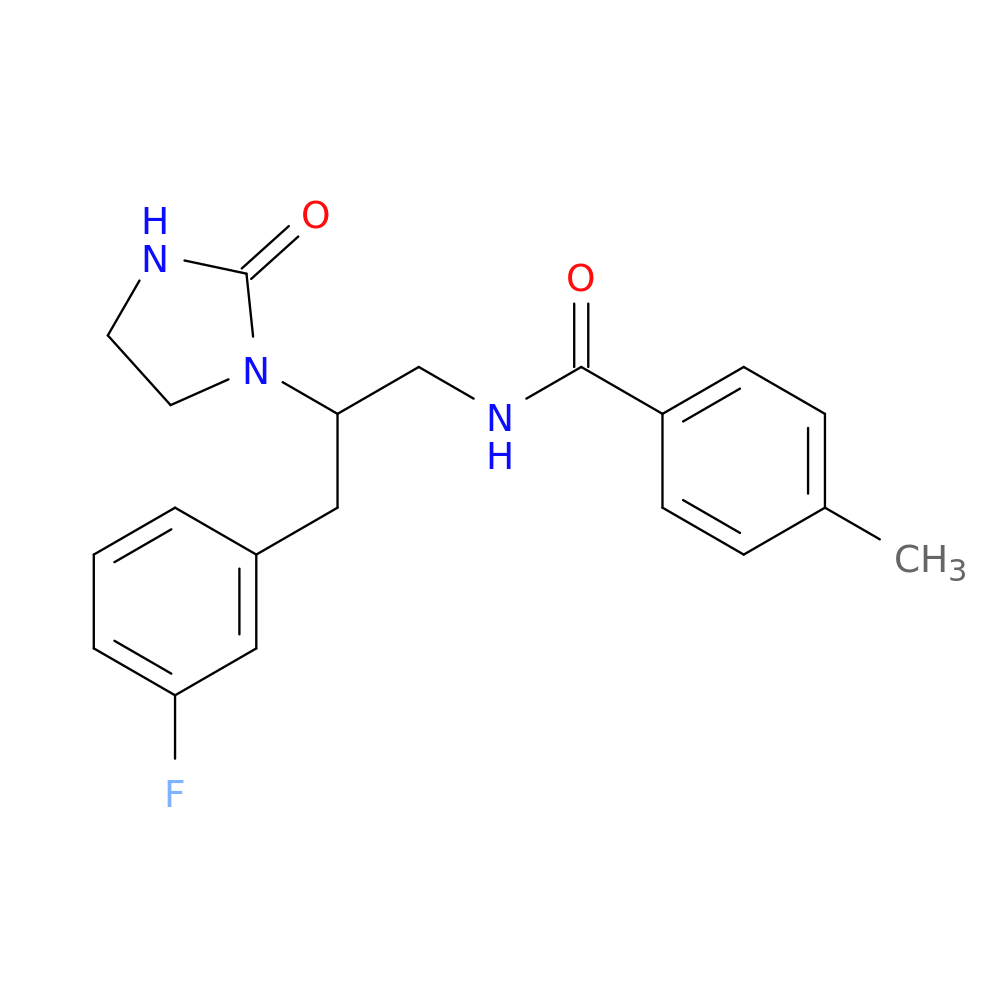 N-[3-(3-fluorophenyl)-2-(2-oxoimidazolidin-1-yl)propyl]-4-methylbenzamide
