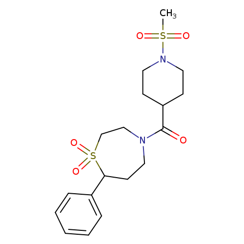 4-(1-methanesulfonylpiperidine-4-carbonyl)-7-phenyl-1lambda6,4-thiazepane-1,1-dione