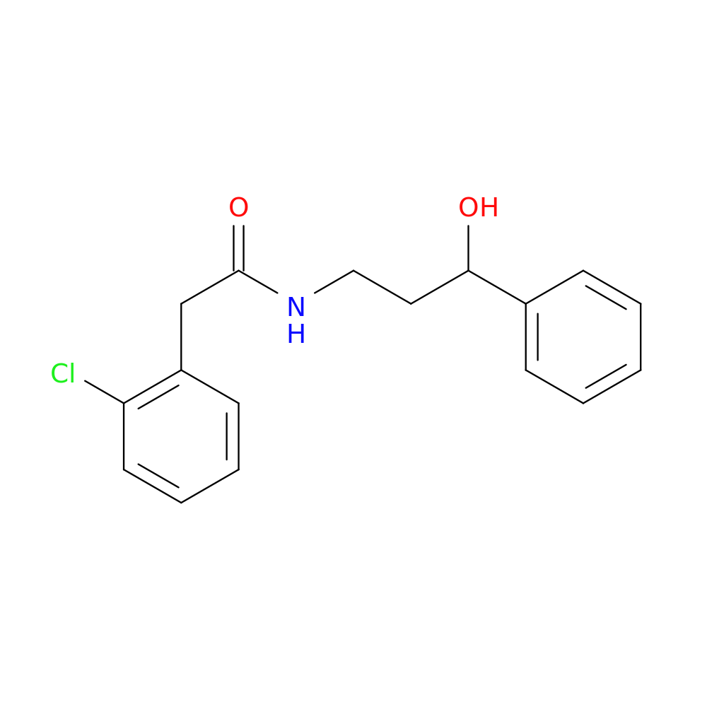 2-(2-chlorophenyl)-N-(3-hydroxy-3-phenylpropyl)acetamide