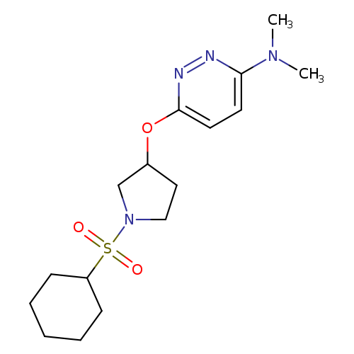 6-{[1-(cyclohexanesulfonyl)pyrrolidin-3-yl]oxy}-N,N-dimethylpyridazin-3-amine