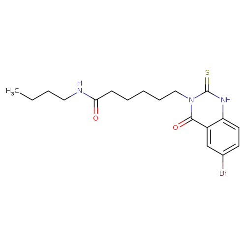 6-(6-bromo-4-oxo-2-sulfanylidene-1,2,3,4-tetrahydroquinazolin-3-yl)-N-butylhexanamide