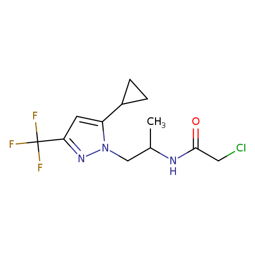 2-chloro-N-{1-[5-cyclopropyl-3-(trifluoromethyl)-1H-pyrazol-1-yl]propan-2-yl}acetamide