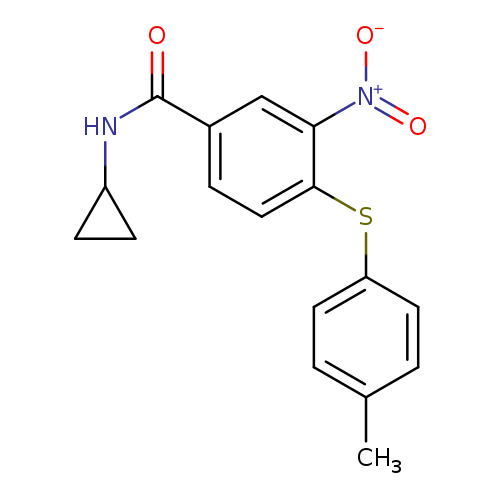 N-cyclopropyl-4-[(4-methylphenyl)sulfanyl]-3-nitrobenzamide