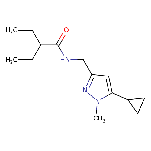 N-[(5-cyclopropyl-1-methyl-1H-pyrazol-3-yl)methyl]-2-ethylbutanamide