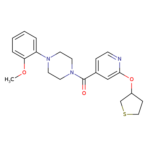 1-(2-methoxyphenyl)-4-[2-(thiolan-3-yloxy)pyridine-4-carbonyl]piperazine