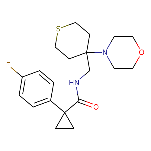 1-(4-fluorophenyl)-N-{[4-(morpholin-4-yl)thian-4-yl]methyl}cyclopropane-1-carboxamide