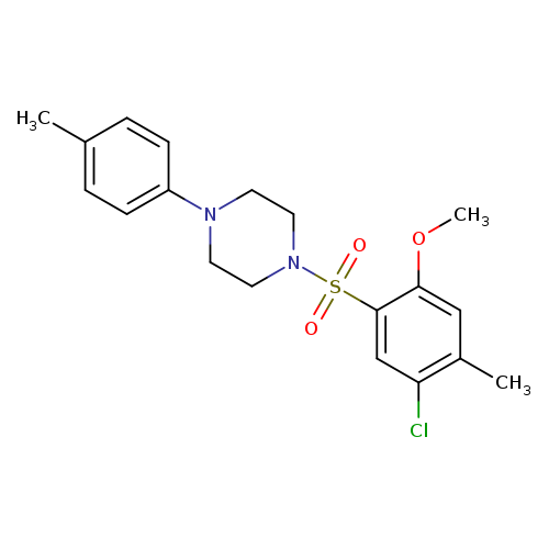 1-(5-chloro-2-methoxy-4-methylbenzenesulfonyl)-4-(4-methylphenyl)piperazine