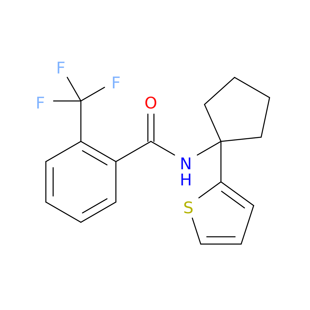 N-[1-(thiophen-2-yl)cyclopentyl]-2-(trifluoromethyl)benzamide