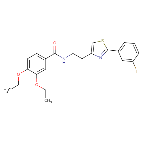 3,4-diethoxy-N-{2-[2-(3-fluorophenyl)-1,3-thiazol-4-yl]ethyl}benzamide
