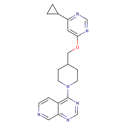 4-cyclopropyl-6-[(1-{pyrido[3,4-d]pyrimidin-4-yl}piperidin-4-yl)methoxy]pyrimidine
