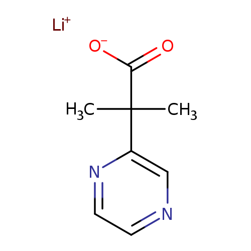 lithium(1+)2-methyl-2-(pyrazin-2-yl)propanoate