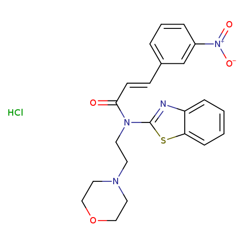 (2E)-N-(1,3-benzothiazol-2-yl)-N-[2-(morpholin-4-yl)ethyl]-3-(3-nitrophenyl)prop-2-enamide hydrochloride