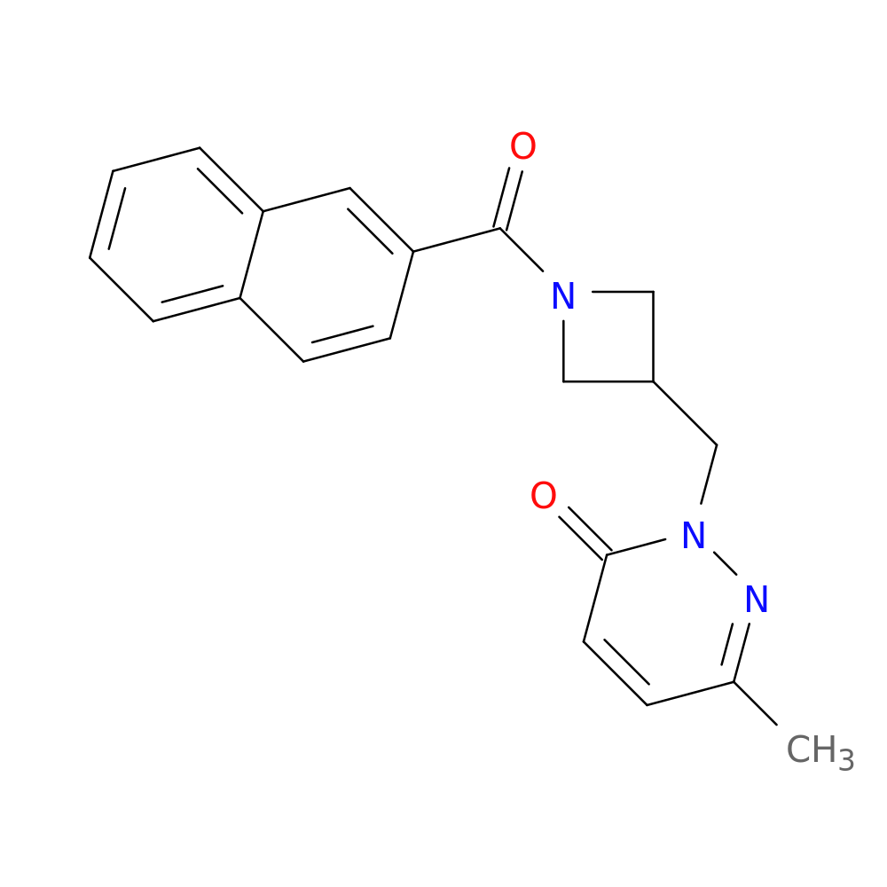 6-methyl-2-{[1-(naphthalene-2-carbonyl)azetidin-3-yl]methyl}-2,3-dihydropyridazin-3-one