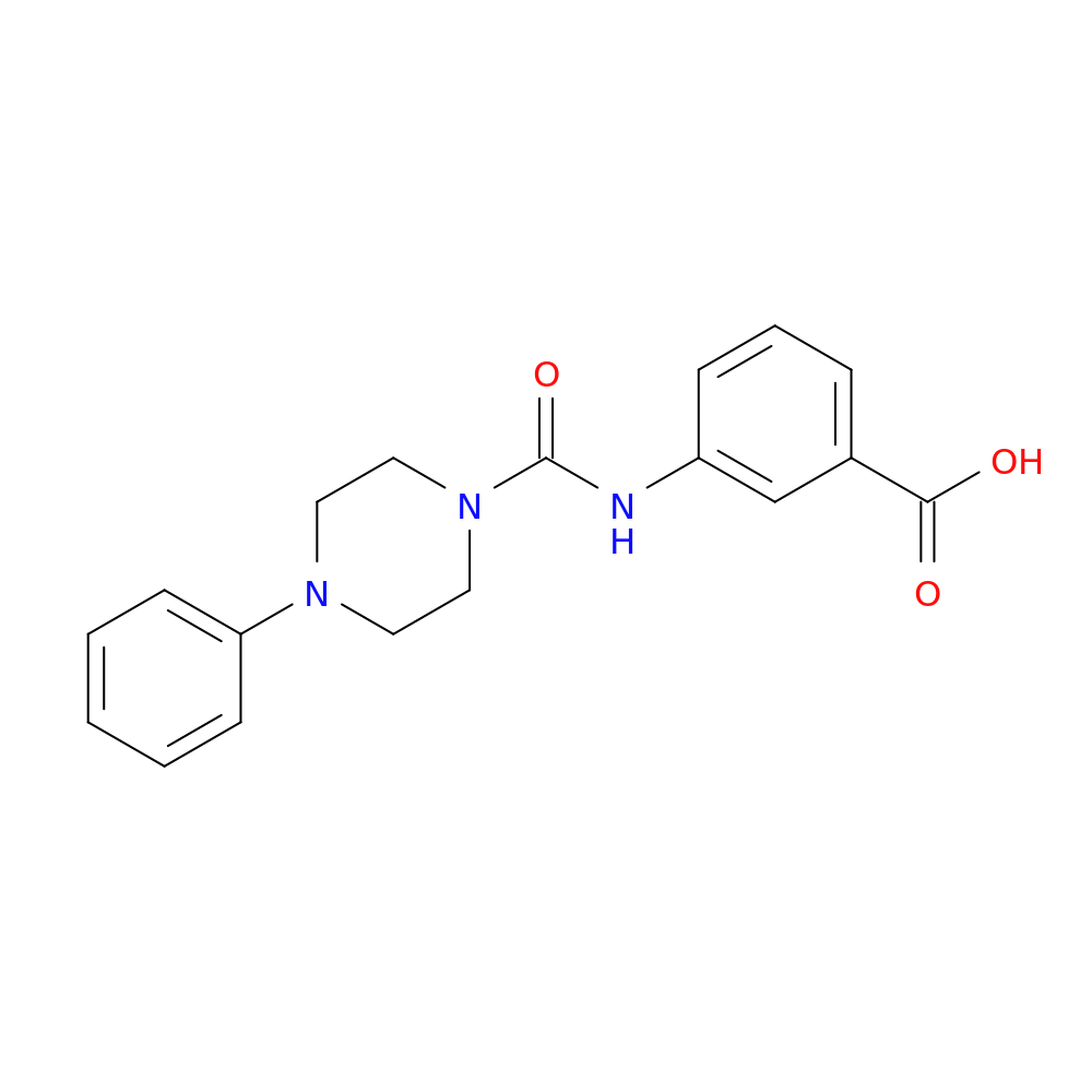 3-{[(4-Phenylpiperazin-1-yl)carbonyl]amino}benzoic acid