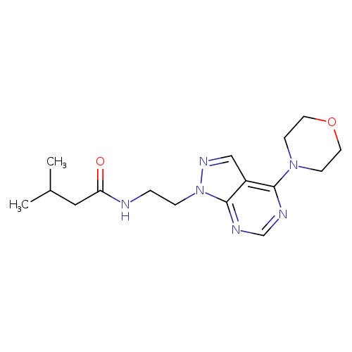 3-methyl-N-{2-[4-(morpholin-4-yl)-1H-pyrazolo[3,4-d]pyrimidin-1-yl]ethyl}butanamide