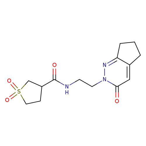 1,1-dioxo-N-(2-{3-oxo-2H,3H,5H,6H,7H-cyclopenta[c]pyridazin-2-yl}ethyl)-1lambda6-thiolane-3-carboxamide