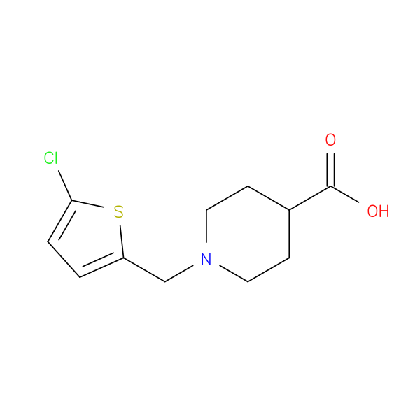 1-[(5-chlorothiophen-2-yl)methyl]piperidine-4-carboxylic acid
