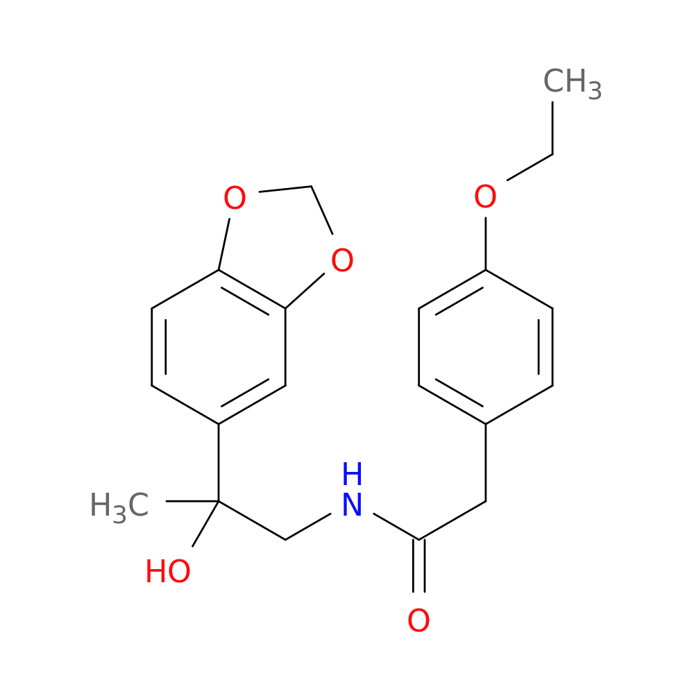 N-[2-(2H-1,3-benzodioxol-5-yl)-2-hydroxypropyl]-2-(4-ethoxyphenyl)acetamide