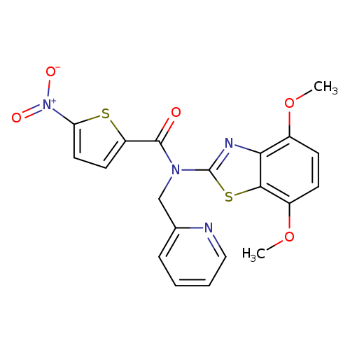 N-(4,7-dimethoxy-1,3-benzothiazol-2-yl)-5-nitro-N-[(pyridin-2-yl)methyl]thiophene-2-carboxamide